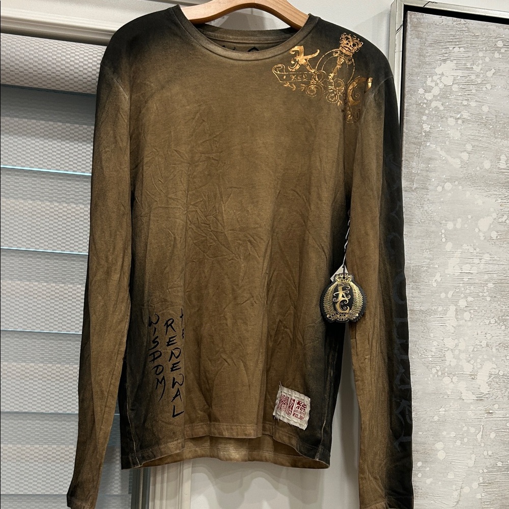 Long Sleeve Graphic Tee made with Swarovski Elements Detail